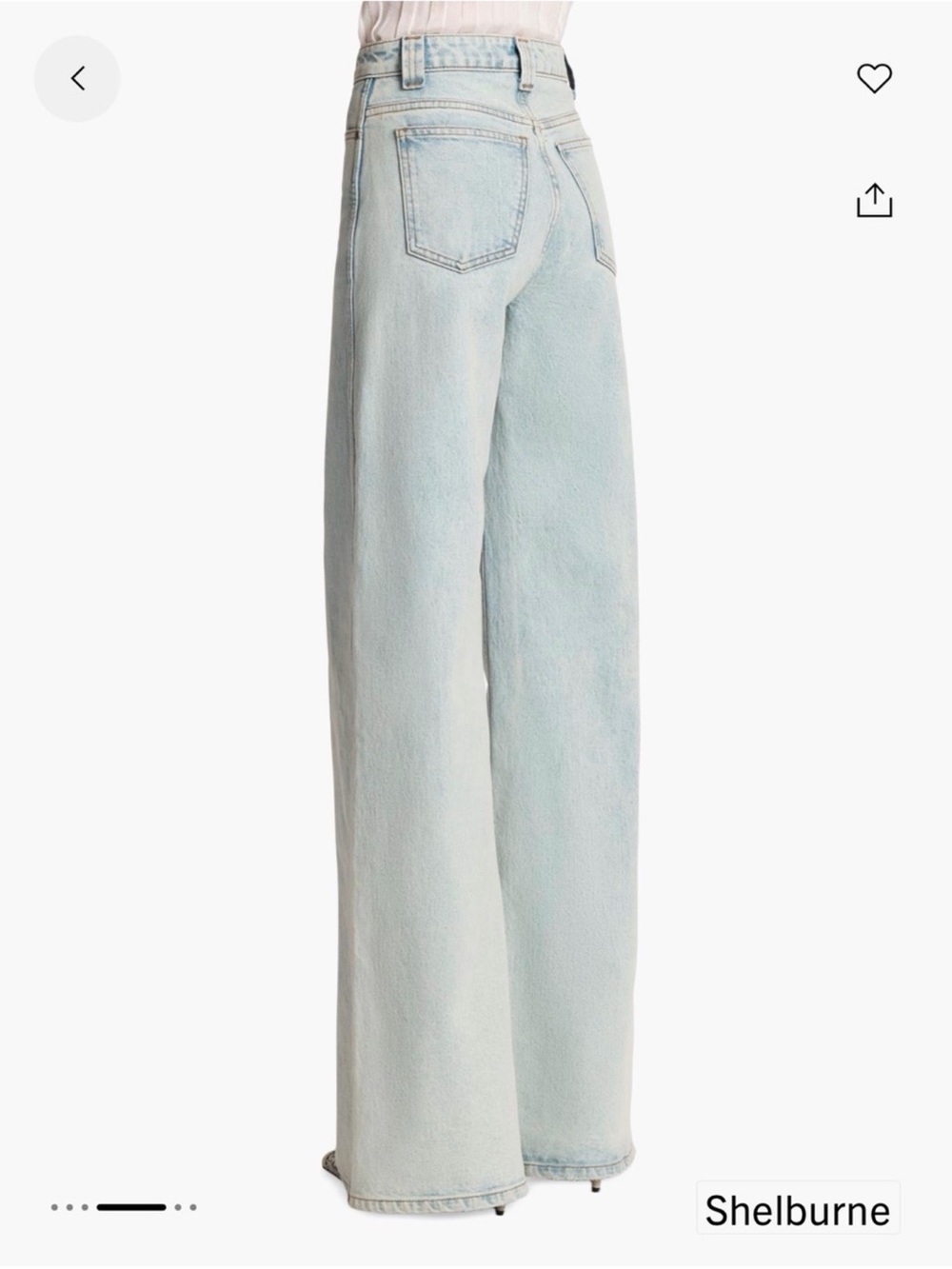 Khaite Wide Leg Light Blue Women's Jeans - Picture 3 of 5
